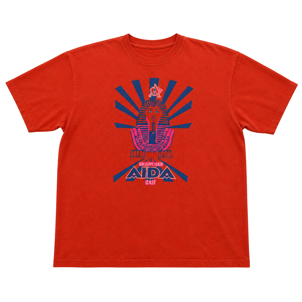 Vintage Hanes Beefy-T Red Giuseppe Verdi Aida Opera Graphic T-Shirt Adult Large 1