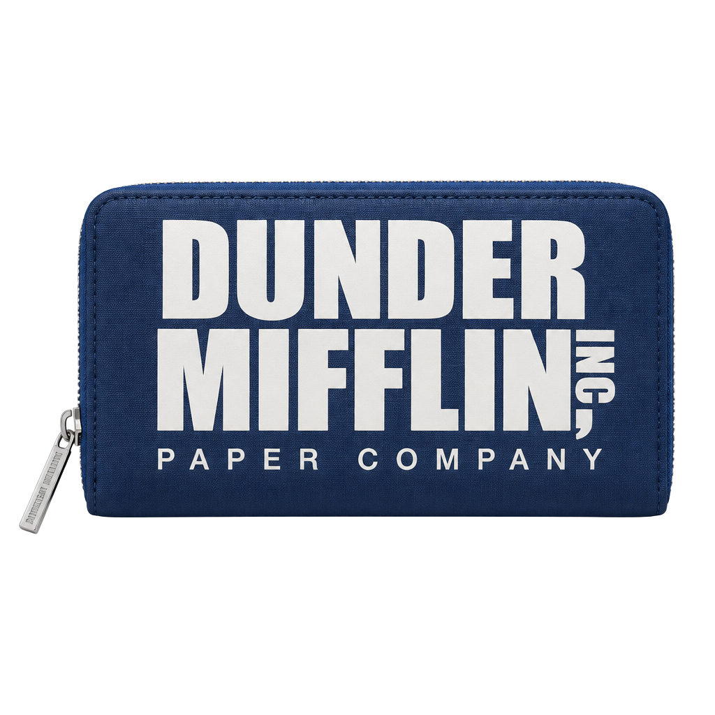 Loungefly The Office Dunder Mifflin Zip Around Wallet Blue 1