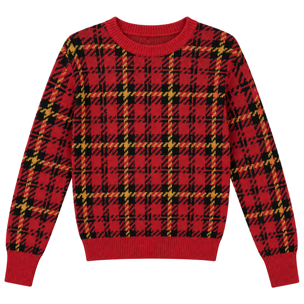 Urban Outfitters Red Plaid Sweater 1
