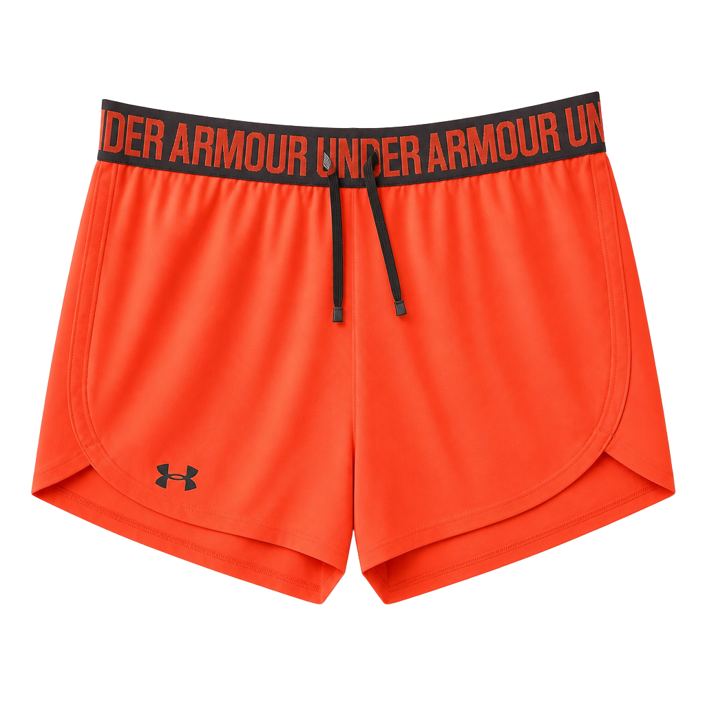 Under Armour HeatGear Women's Play Up Athletic Shorts in Vibrant Orange 1
