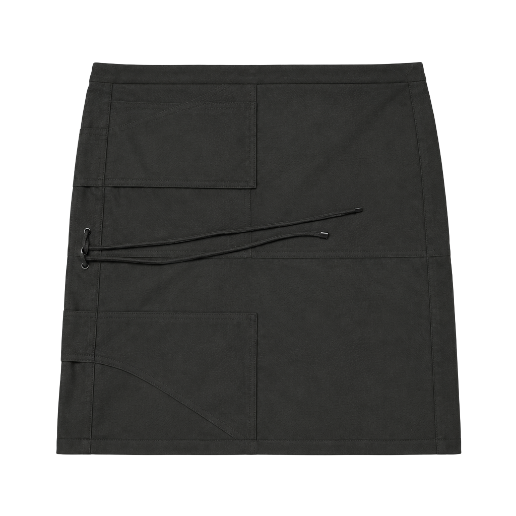 Berkley Jensen Pull-On Knit Skirt Size XL Black Cargo Drawstring 1