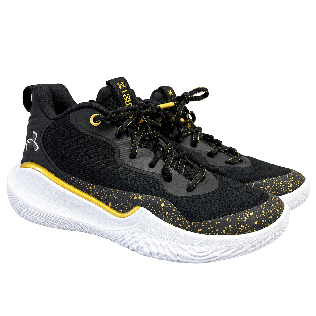 Under Armour Flow Breakthru 2 Black Gold Basketball Shoes 1