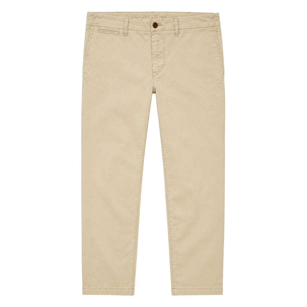 American Eagle Flex Slim Straight Lived-In Khaki Pant Size 26/30 Tan 1