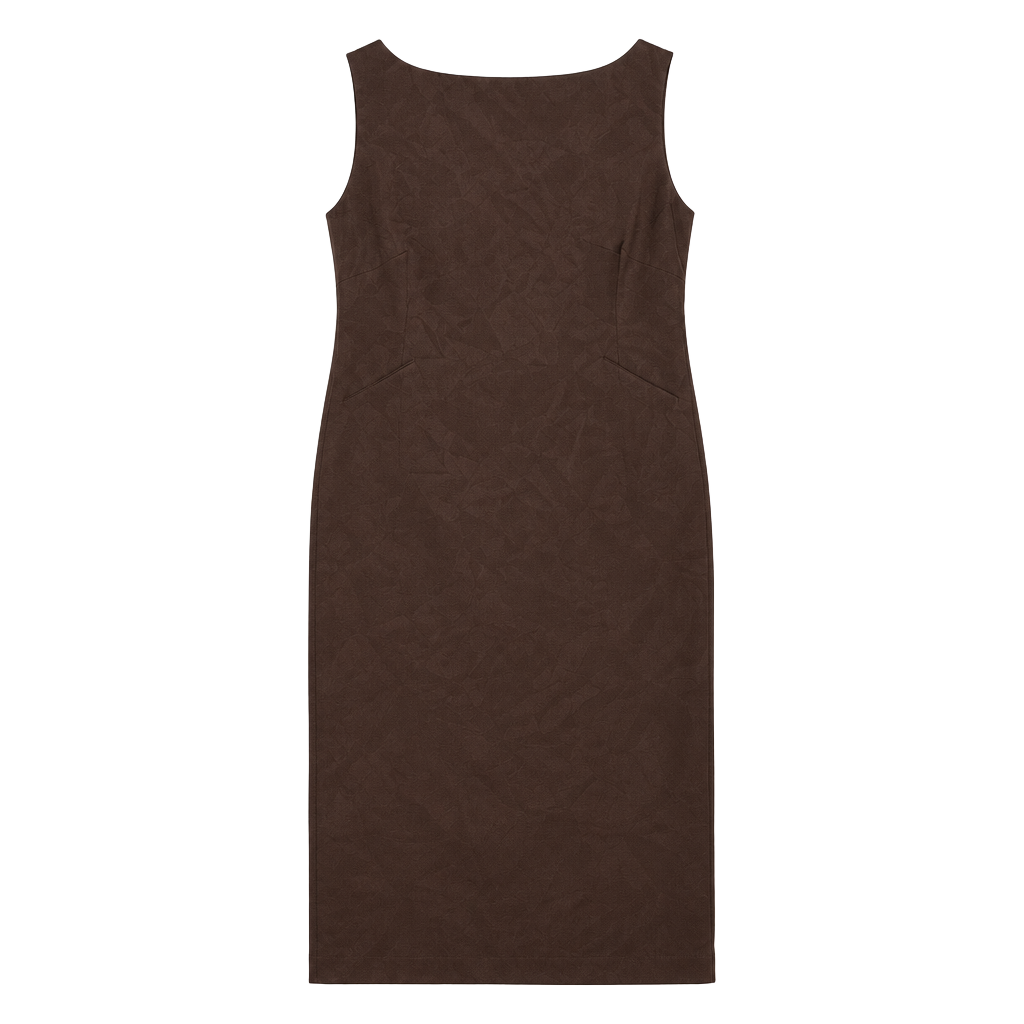 Nordstrom Satin Cocktail Dress Size 16 Brown Sleeveless 1