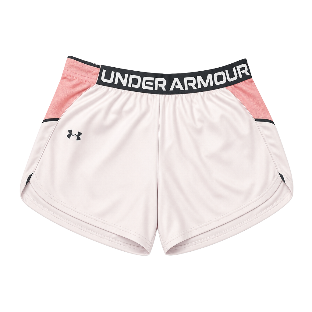 Under Armour Play Up Shorts Pink White Athletic Gym Shorts 1