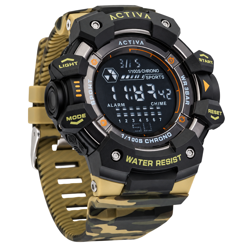 Activa Armour X Invicta ACW8050MC-001 Men’s 50mm Camouflage Digital Watch NIB 1