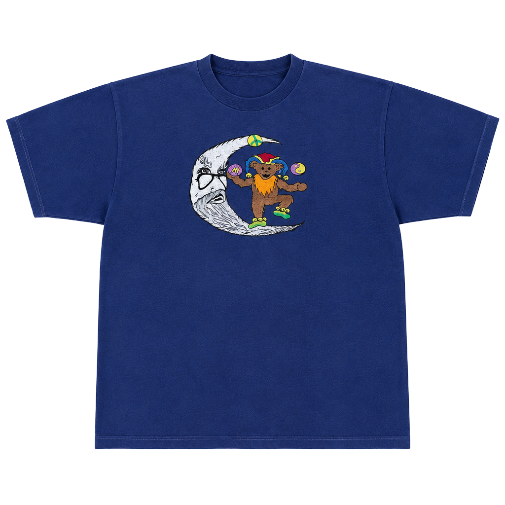 Wheel of Life Imports Grateful Dead T-Shirt Size 42 Blue Embroidered 1