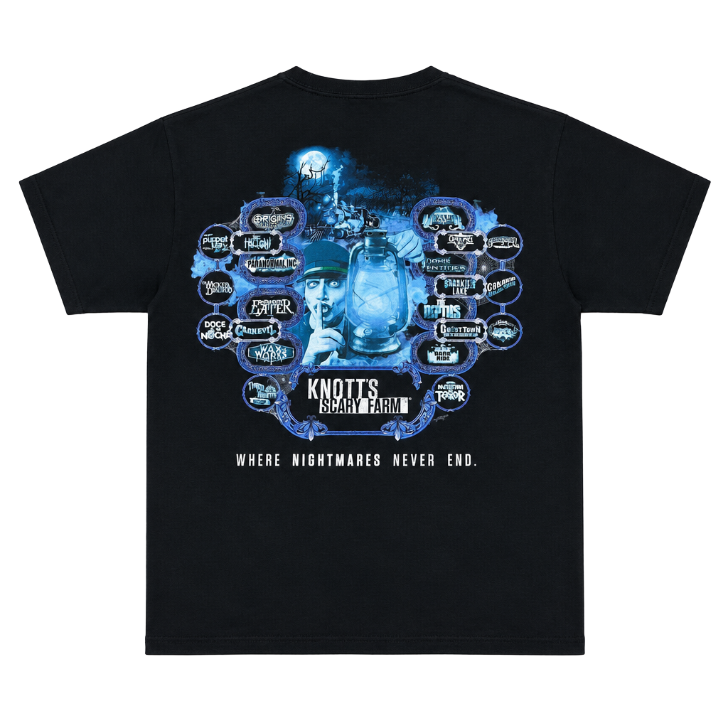 Knott's Scary Farm 2021 T-Shirt Black Halloween Theme 1