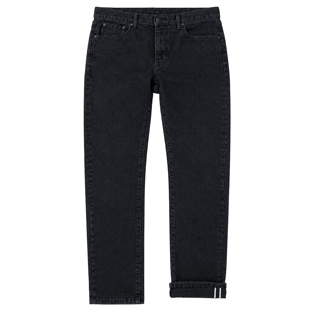 Uniqlo Selvedge Jeans Size 32x34 Black Cotton Spandex Denim 1