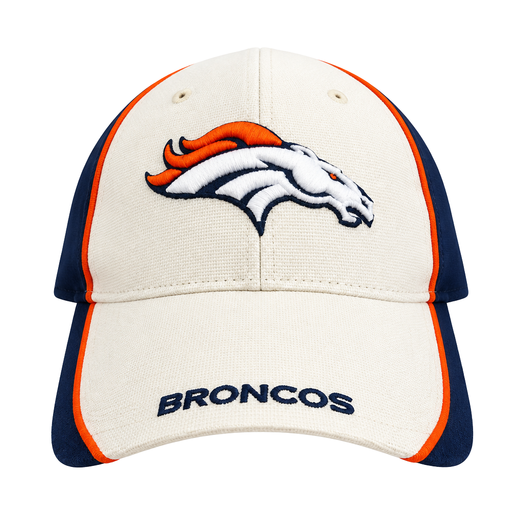 Denver Broncos NFL Baseball Cap Hat White Orange Blue 1