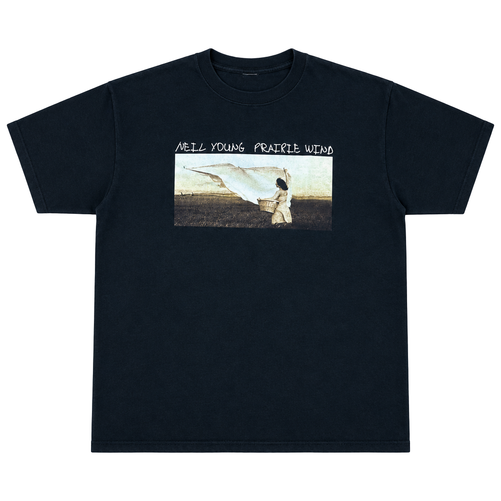 Neil Young Prairie Wind Concert Tour T-Shirt Black Cotton 1