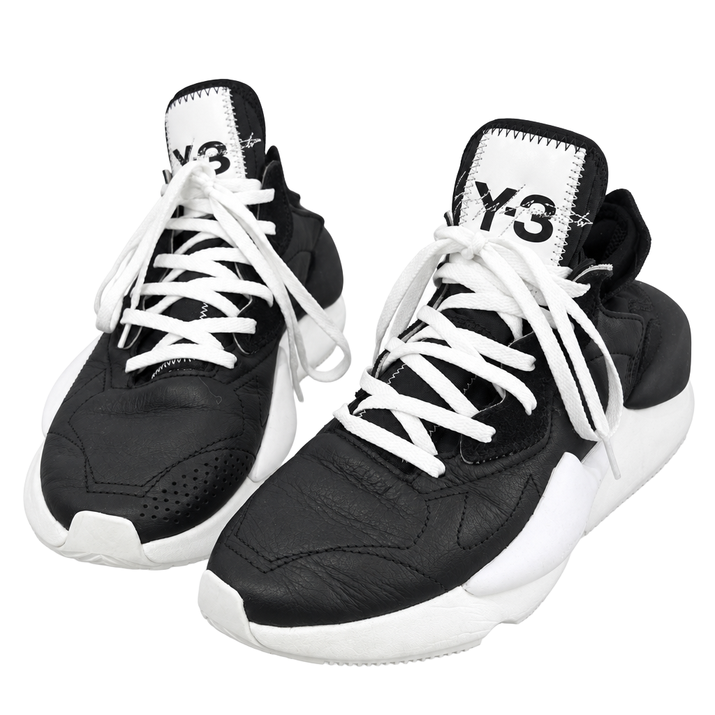 Y-3 Kaiwa Sneakers Size US 6.5 Black White Yohji Yamamoto 1
