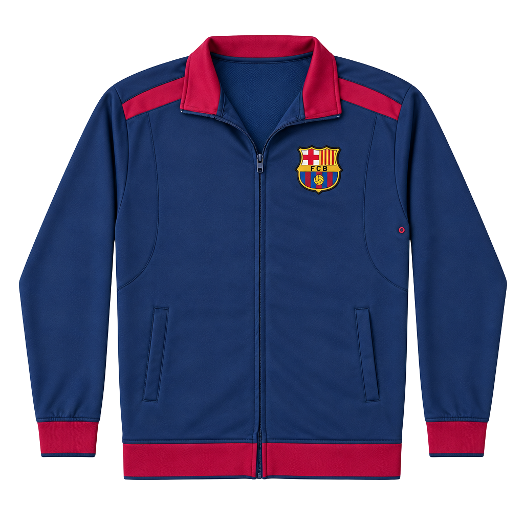 FC Barcelona Track Jacket Size L Navy Red Official Merchandise 1