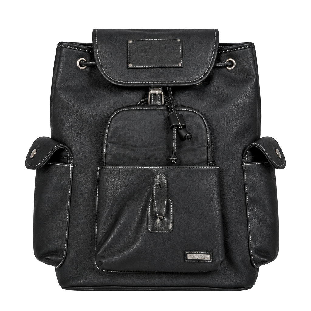 Disney Store Mickey Mouse Faux Leather Backpack Black 1