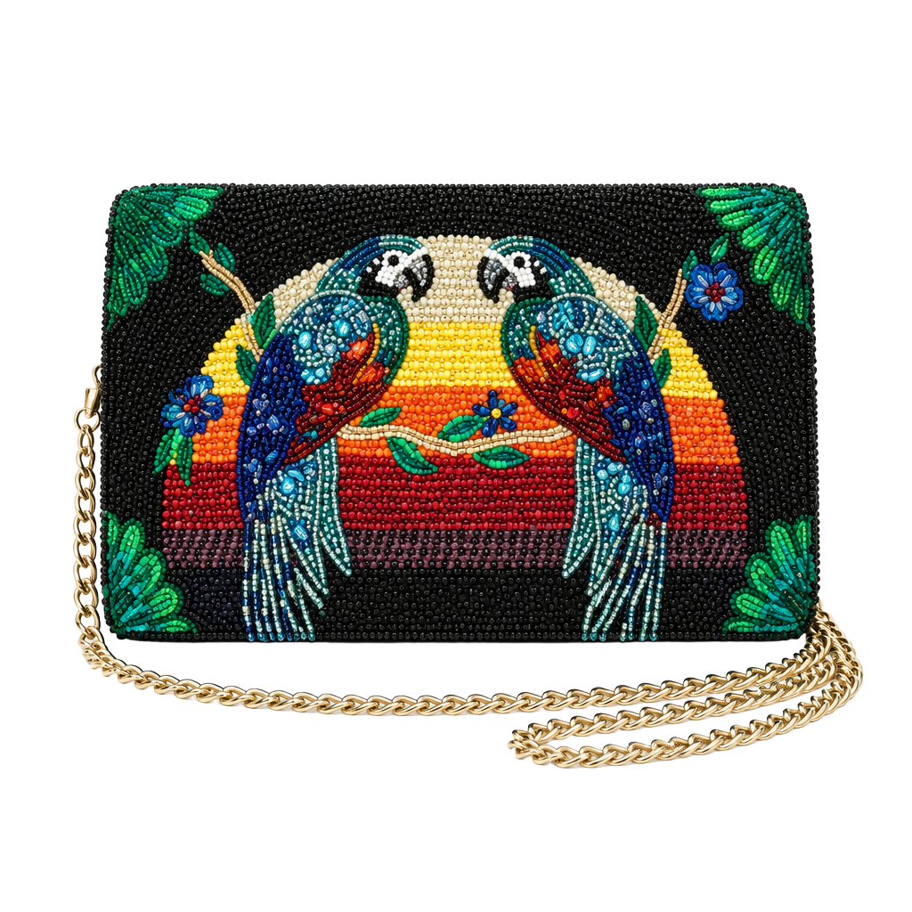 Mary Frances Birds of a Feather Beaded Crossbody Bag 1