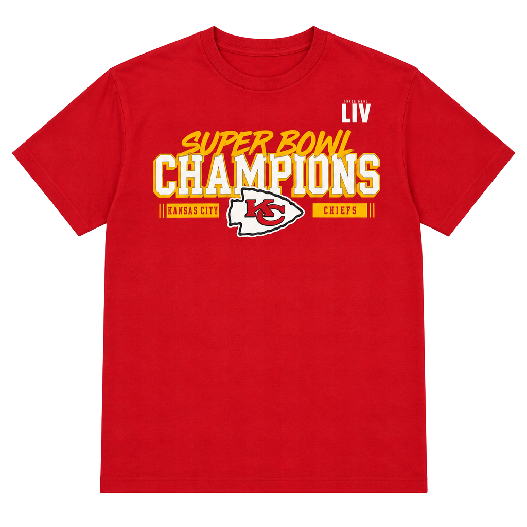 NFL Team Apparel Kansas City Chiefs Super Bowl LIV T-Shirt Size L Red 1