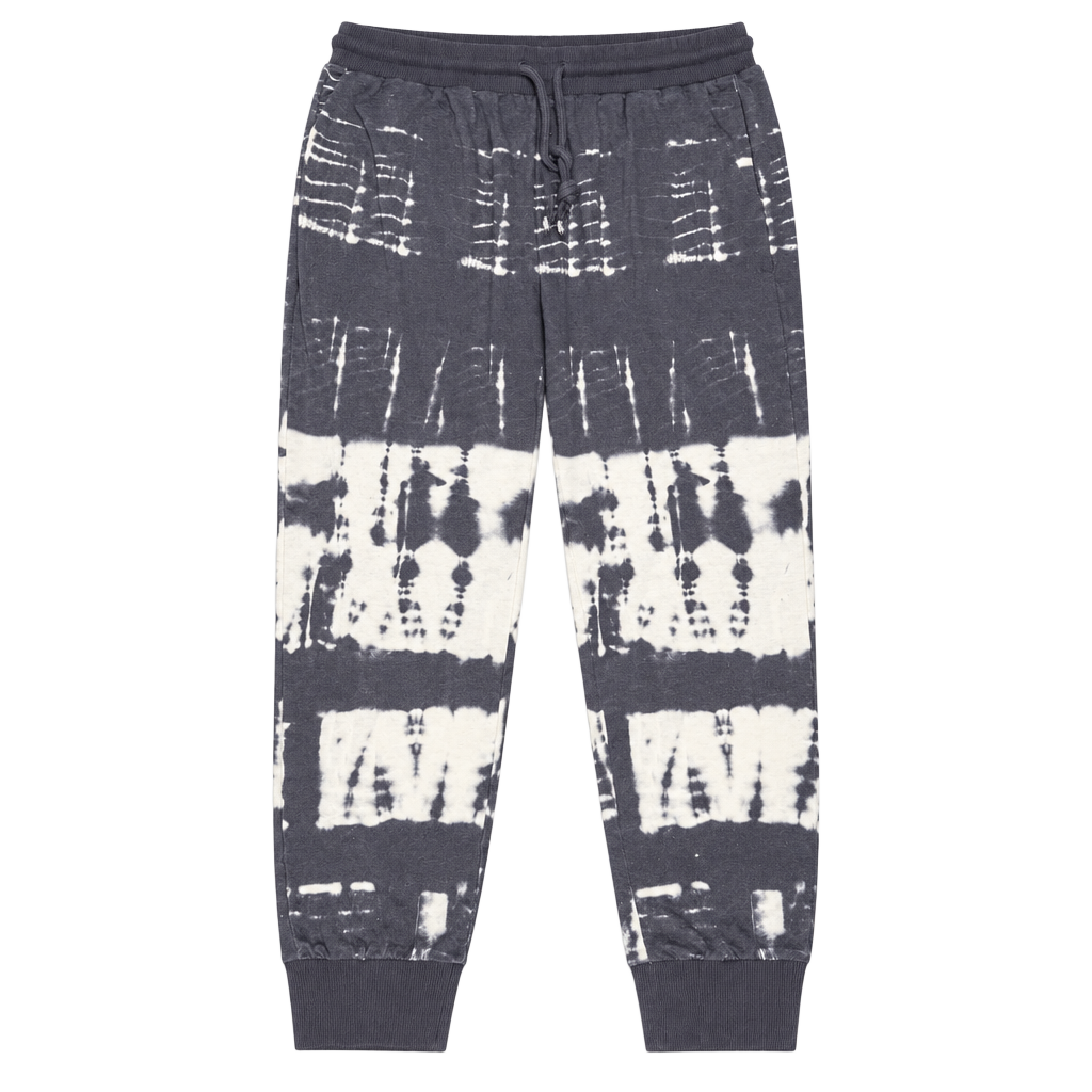 mittoshop Grey Tie-Dye Drawstring Joggers with Pockets 1