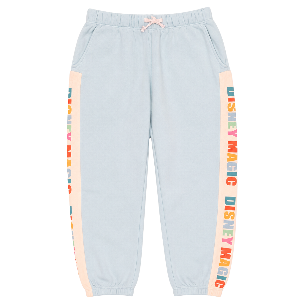 Disney Parks Light Blue Disney Magic Side Stripe Joggers Sweatpants L 1