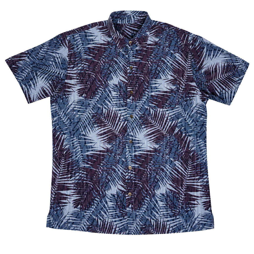 Van Heusen Men's Short Sleeve Button-Down Shirt with Palm Leaf Print 1