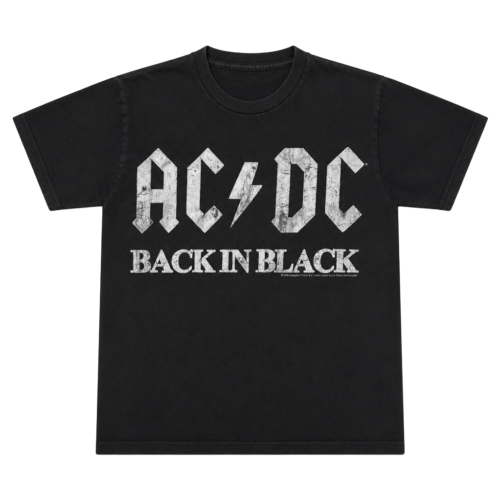 AC/DC Back In Black 2010 Band Tour Graphic T-Shirt 1