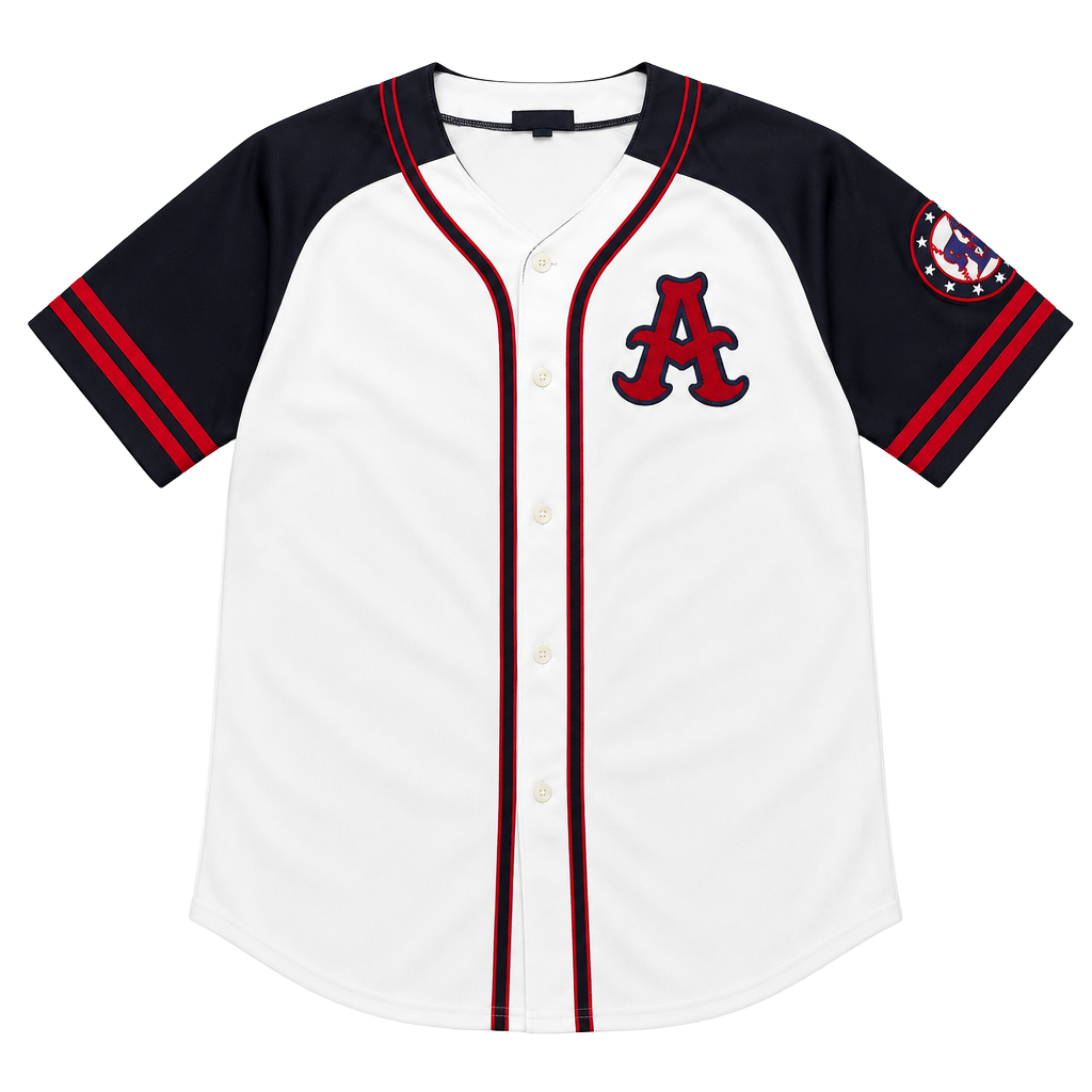 Merip Athletic American Collection Atlanta Braves Jersey 2XL White Black Red 1