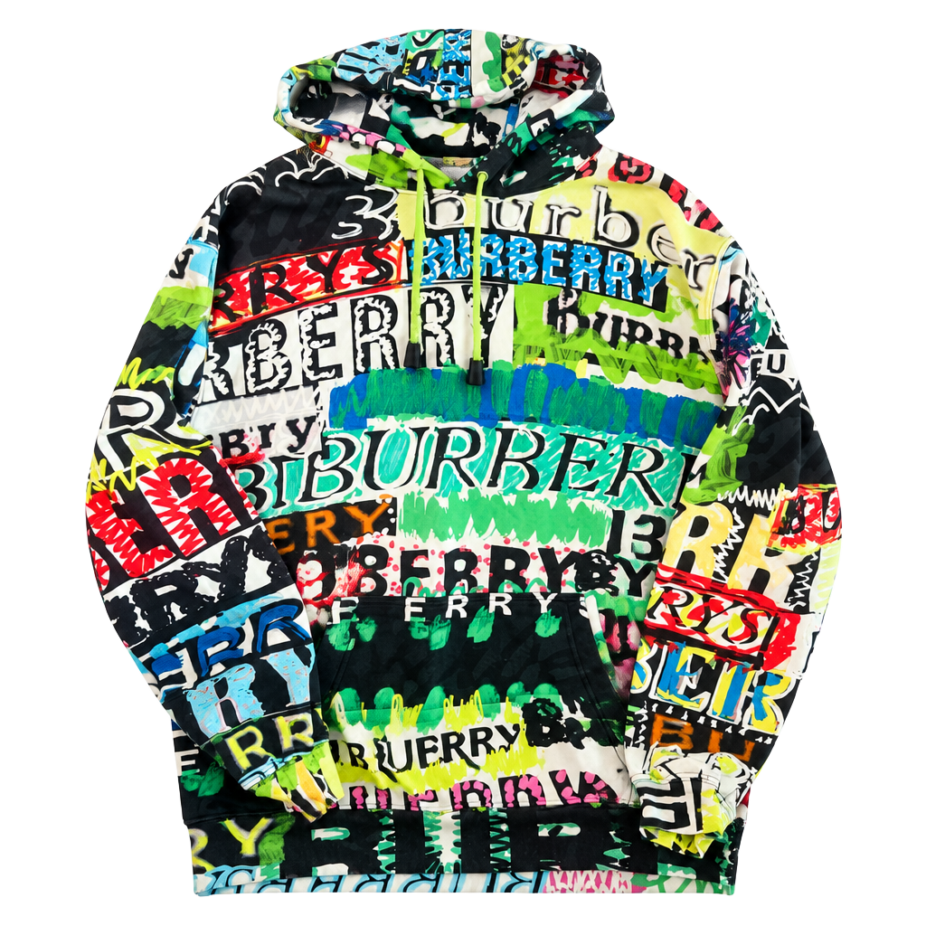 Burberry Pop Graffiti Hoodie Size L Multicolor Print 1