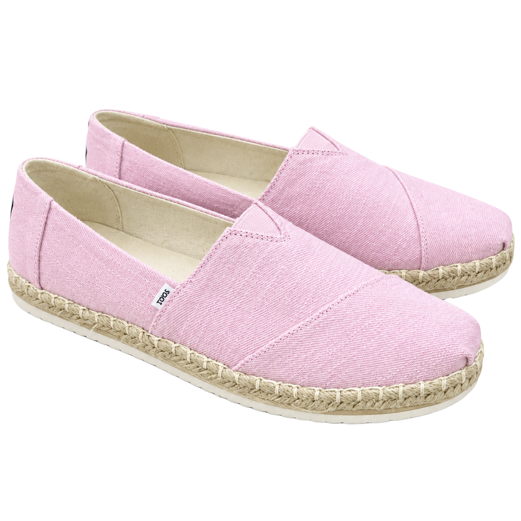 TOMS Alpargata Platform Rope Size 12 Chalky Pink Heavy Twill 1
