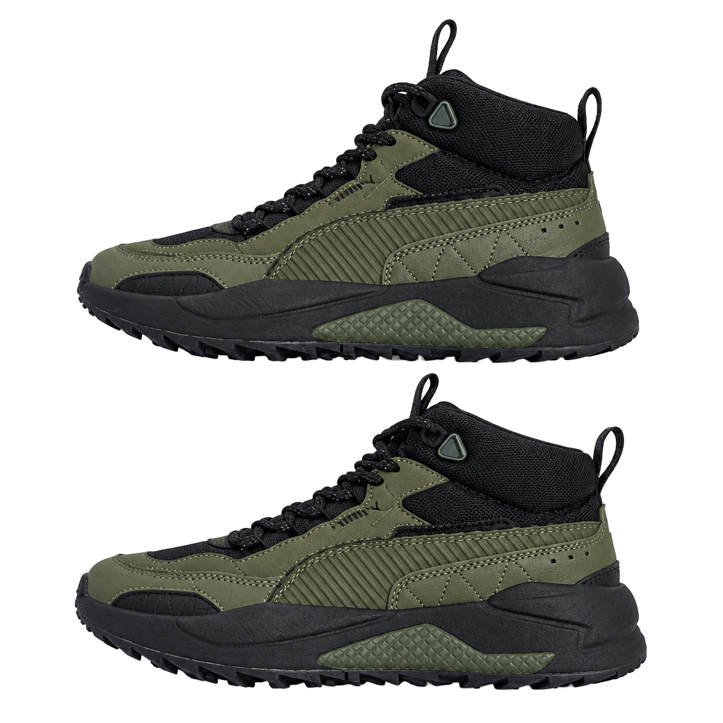 Puma X-Ray 2 Square Mid WTR Size 7 Green Black Sneaker Boots 1