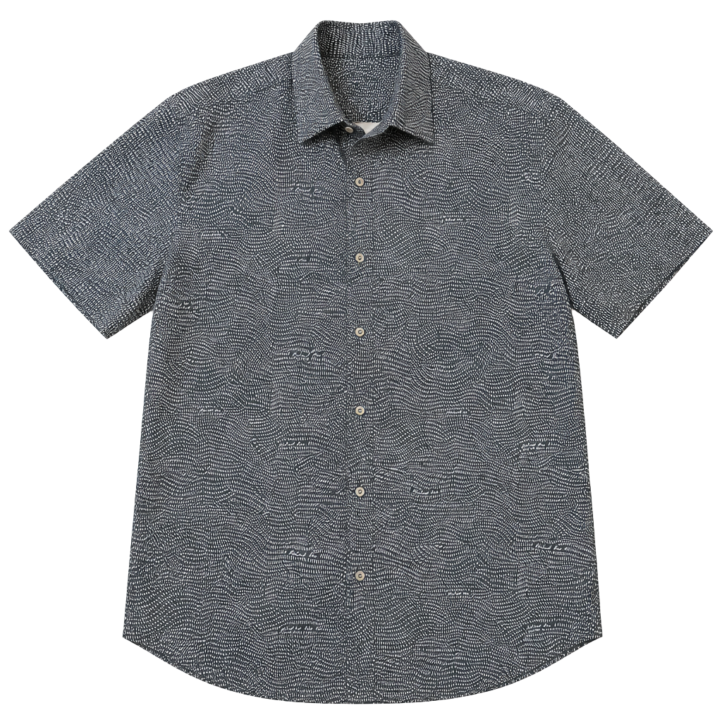 Michael Kors Men's Slim Fit Short Sleeve Button Down Shirt with Abstract Print 1