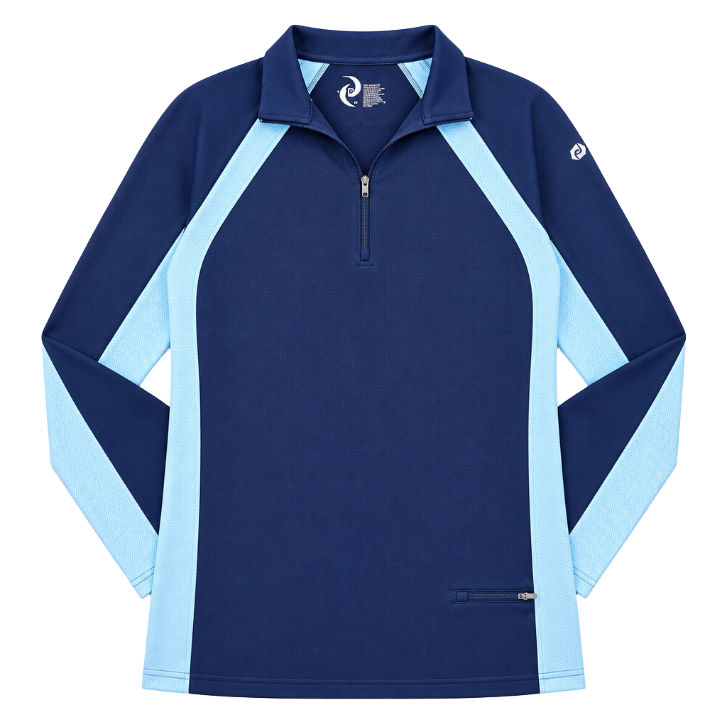 Pro Tour Athletics Quarter Zip Pullover Shirt Size XL Blue 1