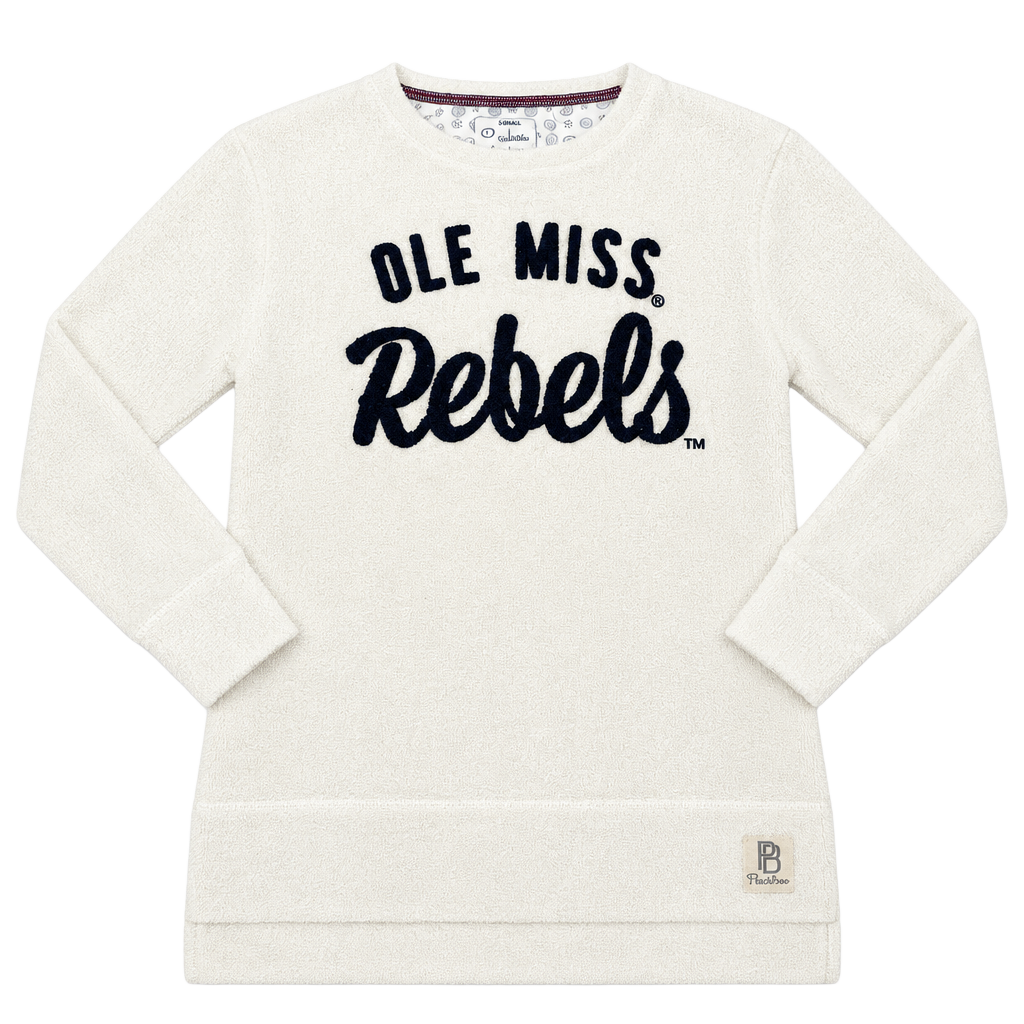 Pressbox Ole Miss Rebels Sweatshirt Size Small White Cuddle Knit 1