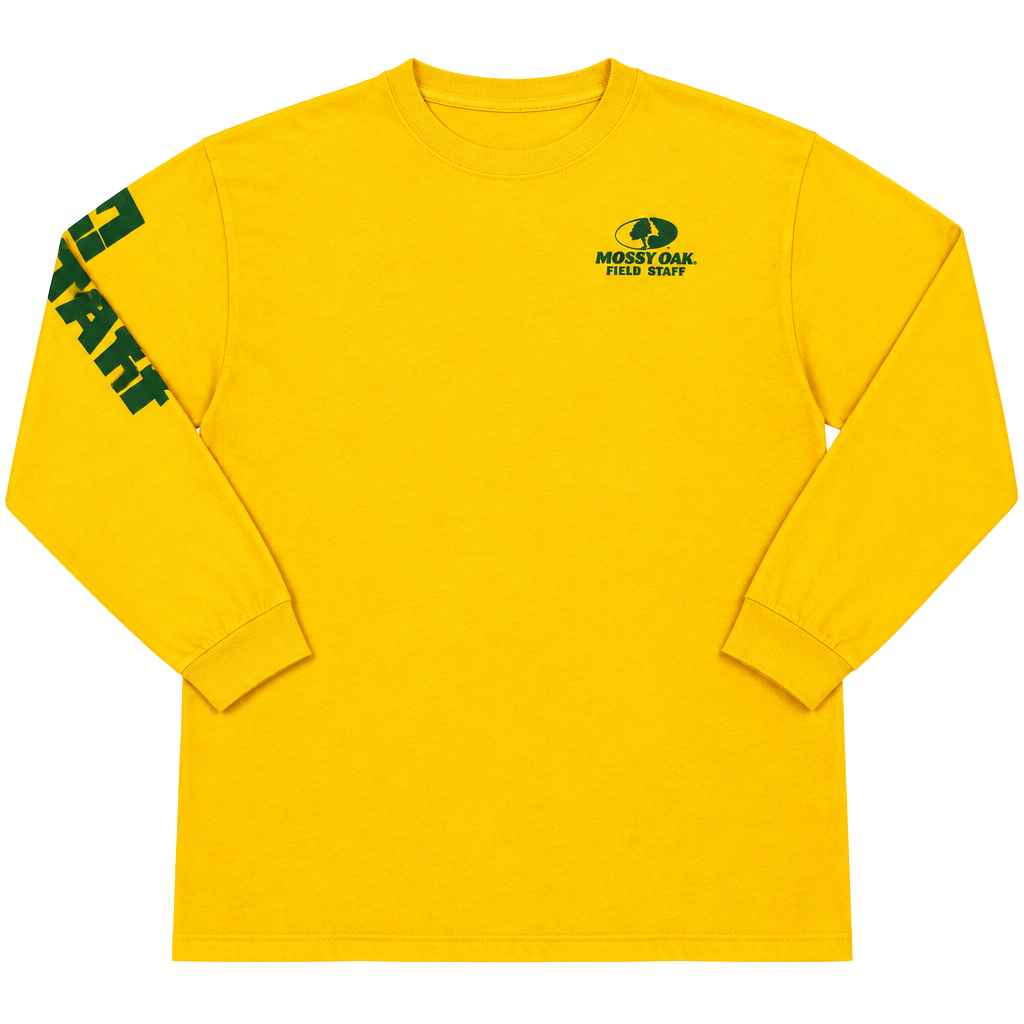Jerzees Mossy Oak Field Staff Long Sleeve Shirt Size 2XL Yellow 1