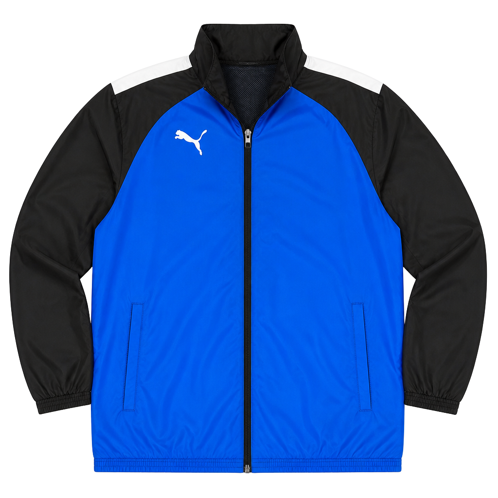Puma TeamLIGA All Weather Rain Windbreaker Jacket Electric Blue/Black 1