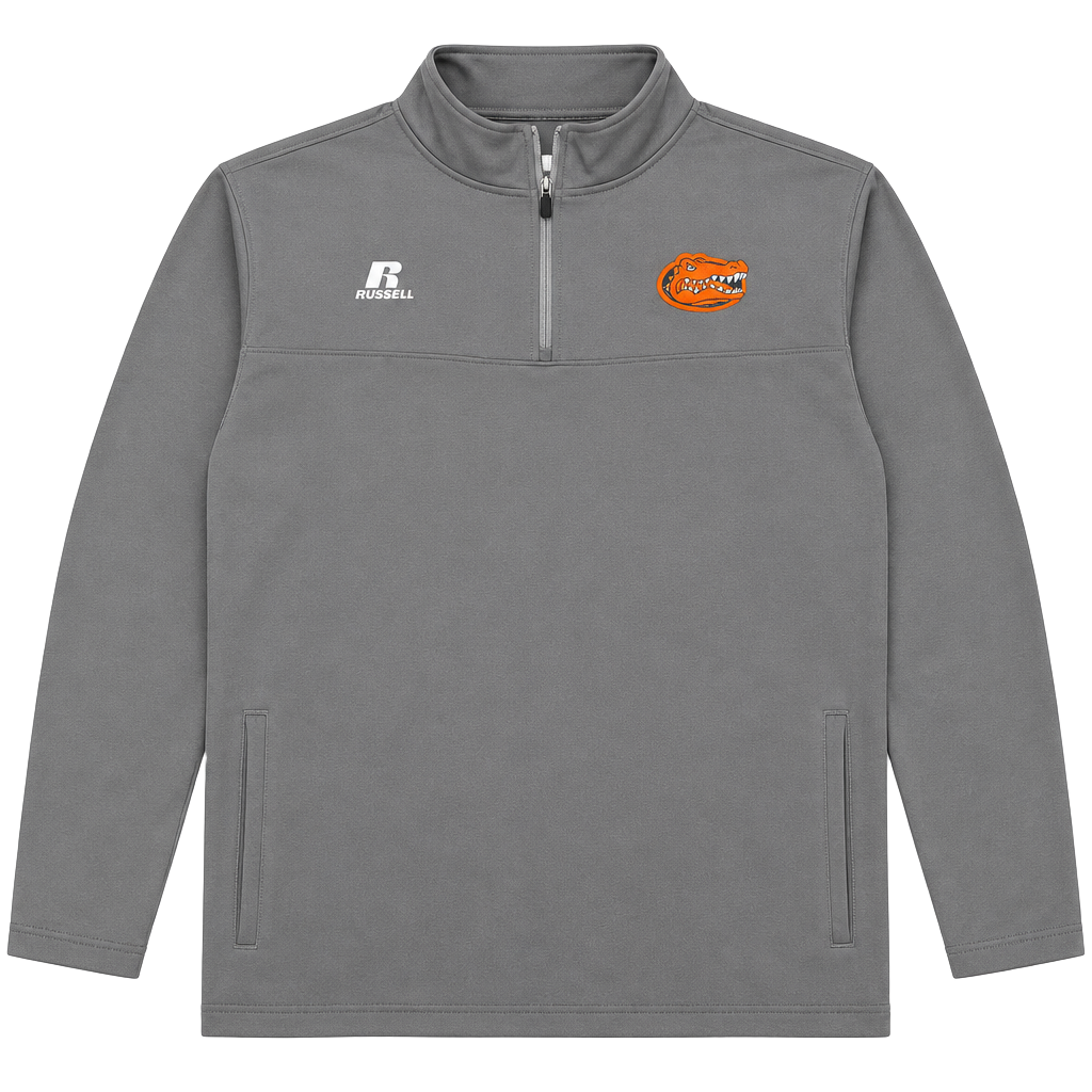 Russell Athletic Florida Gators Quarter-Zip Pullover Size 4XL Gray 1