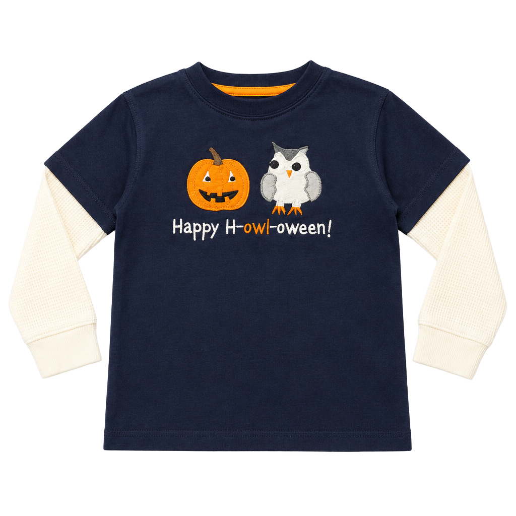 Gymboree Long Sleeve Embroidered Halloween Layered Top Size 18-24 months 1