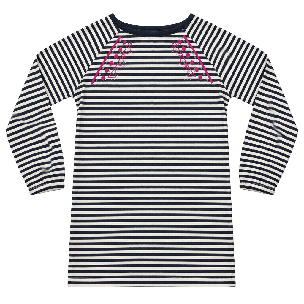 OshKosh B'gosh Striped Top Size 5T Blue White Pink Embroidered 1