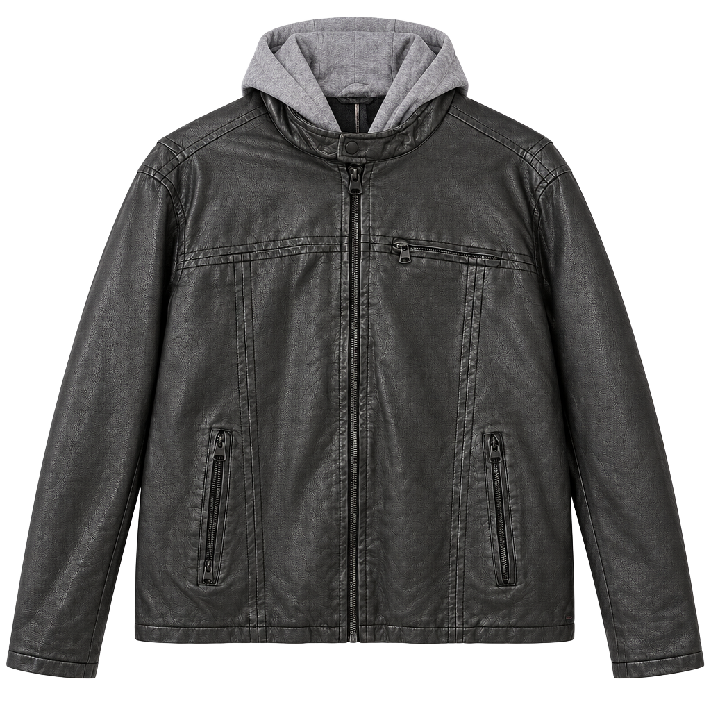 Levi's Faux Leather Moto Jacket Size L 1