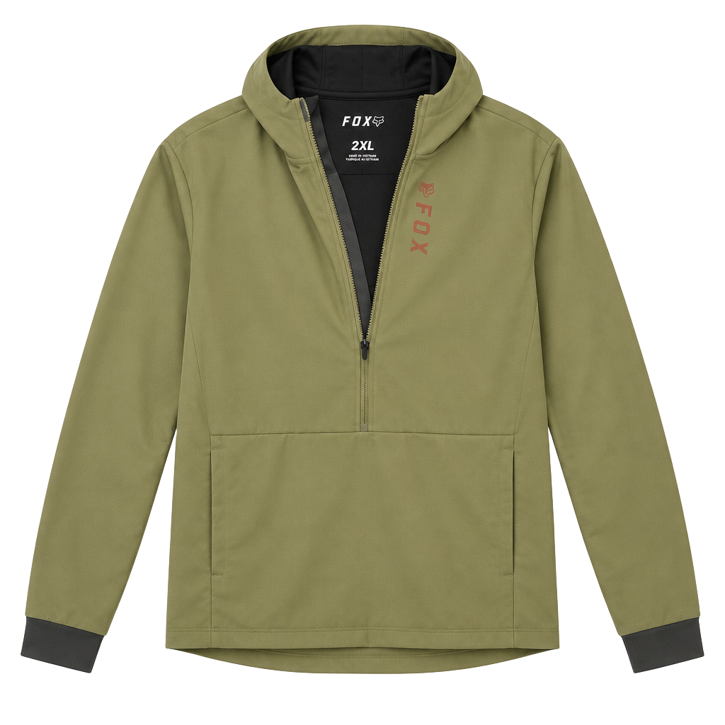 Fox Racing Defend Drive Windbloc Zip Jacket Size 2XL Olive Green 1