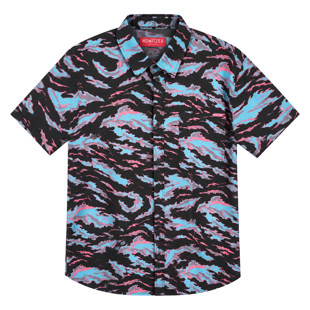 Howitzer Warrior Spirit S/S Woven Size 2X Miami Tiger Stripe 1