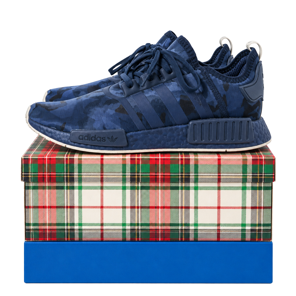 Adidas NMD_R1 Fractal Camo Collegiate Navy Shoes 1