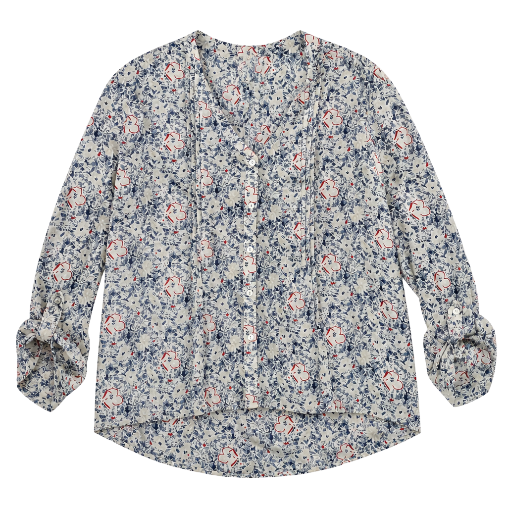 Pins And Needles Blouse Size S Floral Button-Up Long Sleeve Top 1