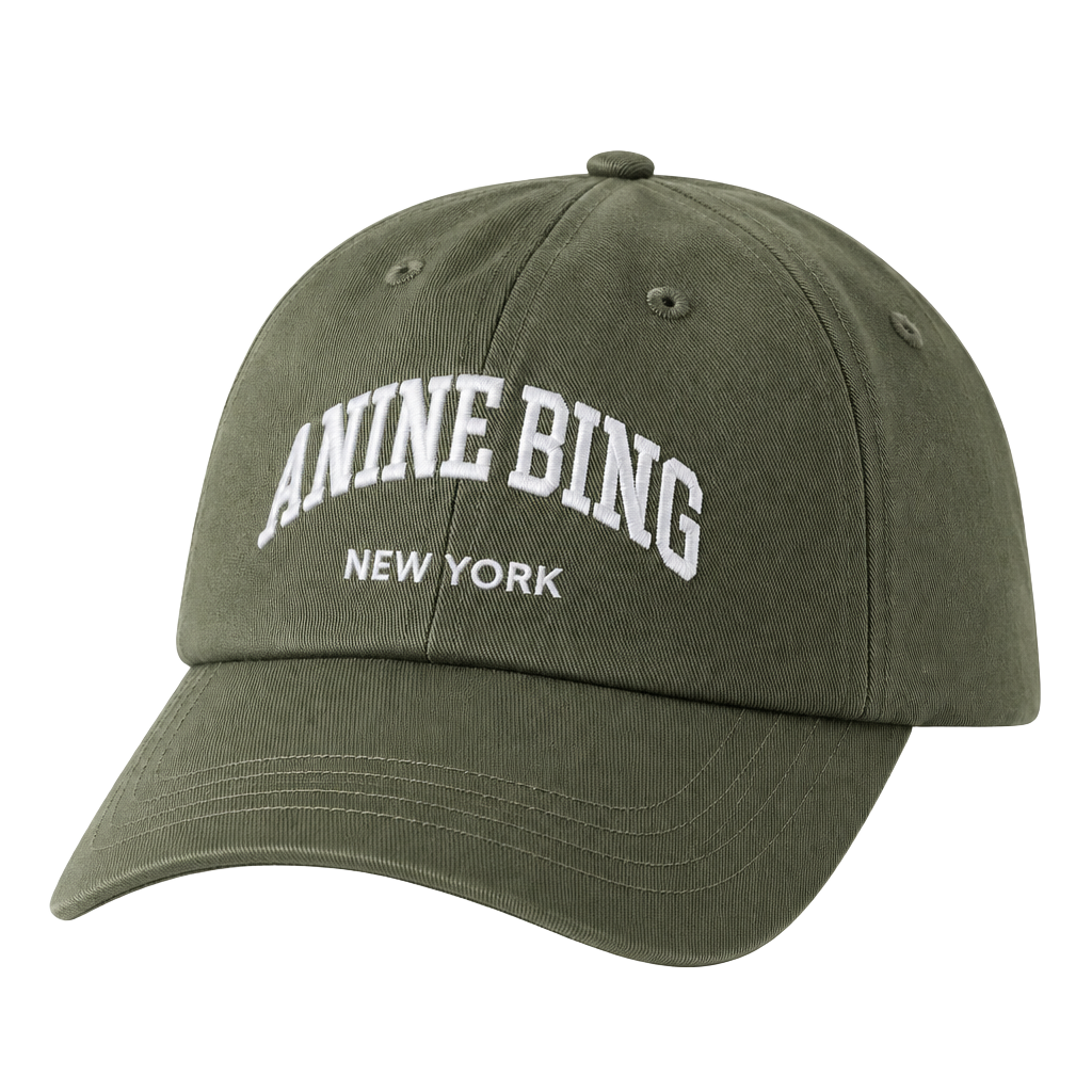 Anine Bing Jeremy New York Baseball Cap Green Cotton 1