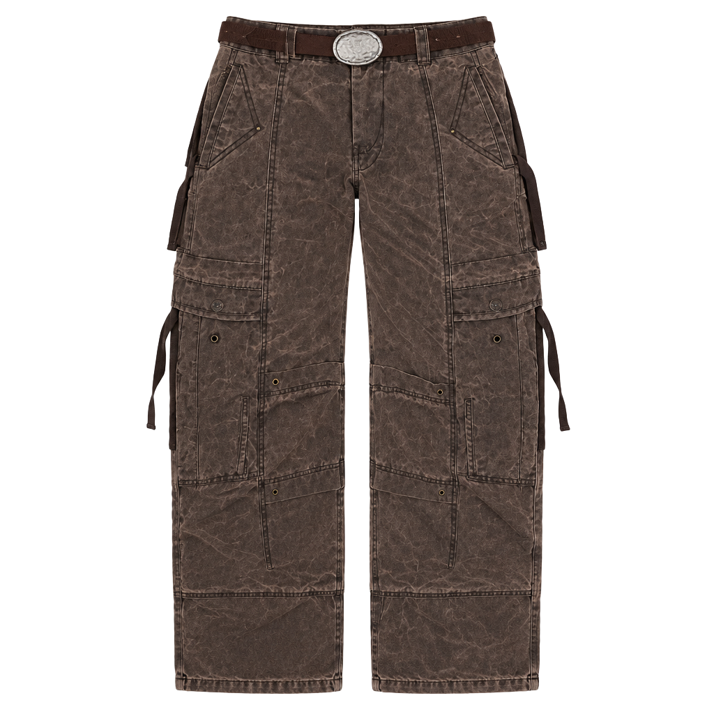 Free People Murray Flight Pants Brown Cargo’s Size 8 1