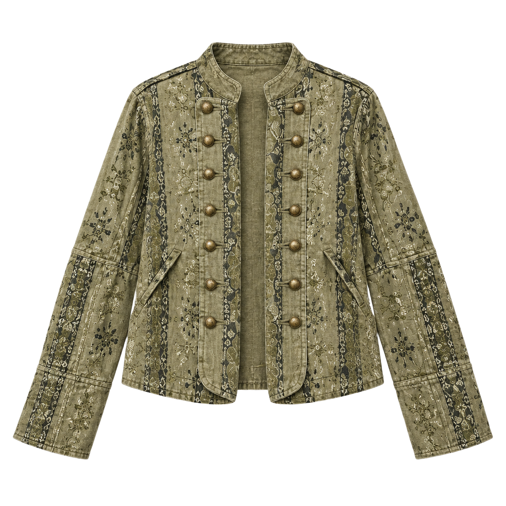 Free People Lotty Jacquard Band Jacket size Small 1