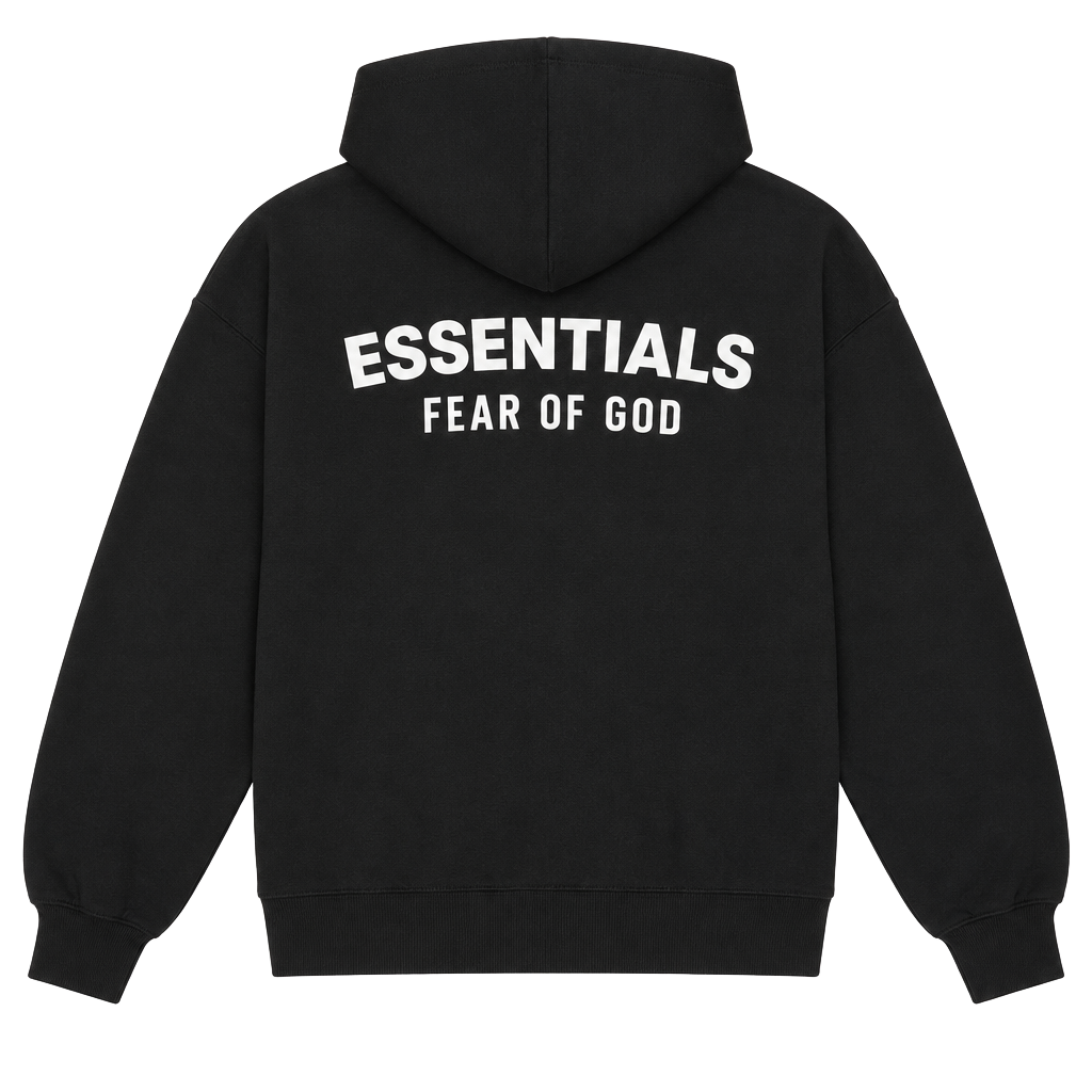 Fear Of God Essentials Classic Zip-Up Hoodie Black 1