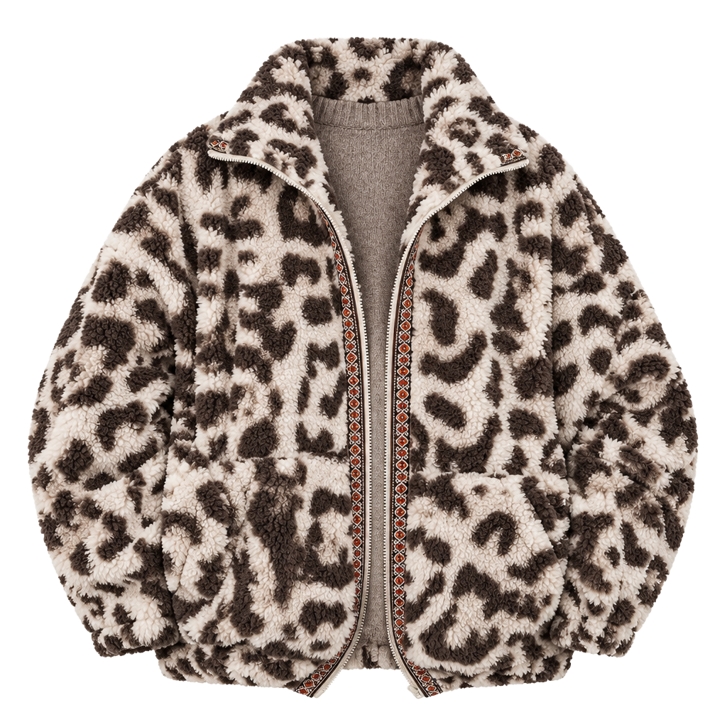 BDG Urban Outfitters Mae print fleece jacket size Small 1