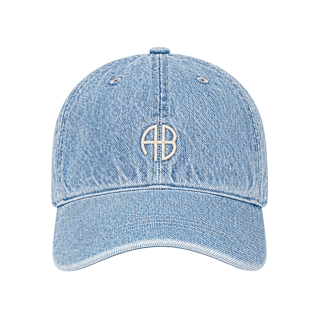 ANINE BING Jeremy Baseball Cap in Blue Denim 1