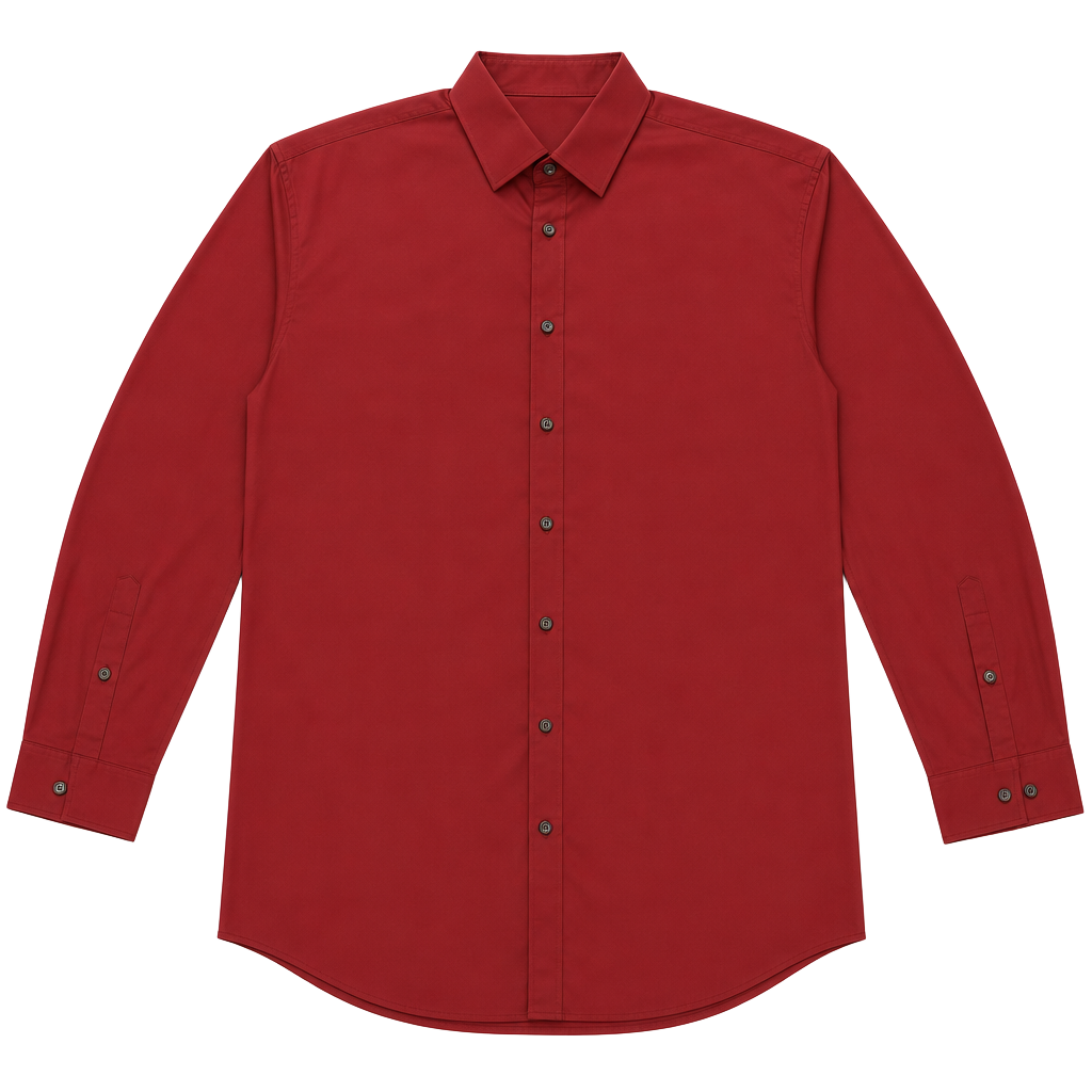 JF J. Ferrar Men’s Red Slim Long Sleeve Shirt L 16-161/2 32-33 1