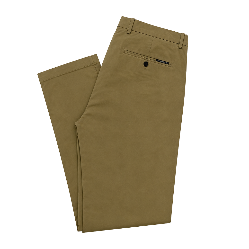 Perry Ellis Pants Mens 34x32 Tan Slim Fit Flat Front Trousers 1