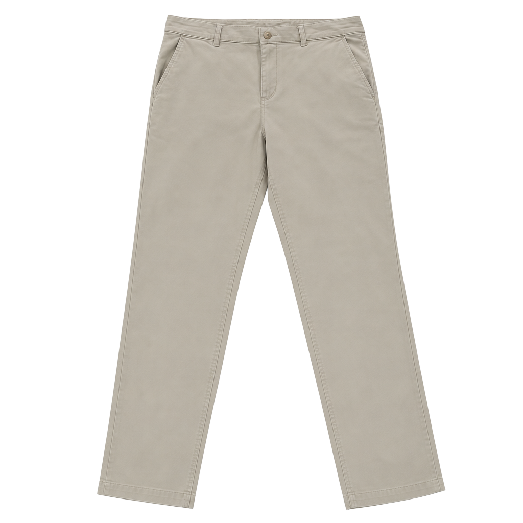 Perry Ellis Pants Mens 34x32 Cream Slim Fit Flat Front Trousers 1